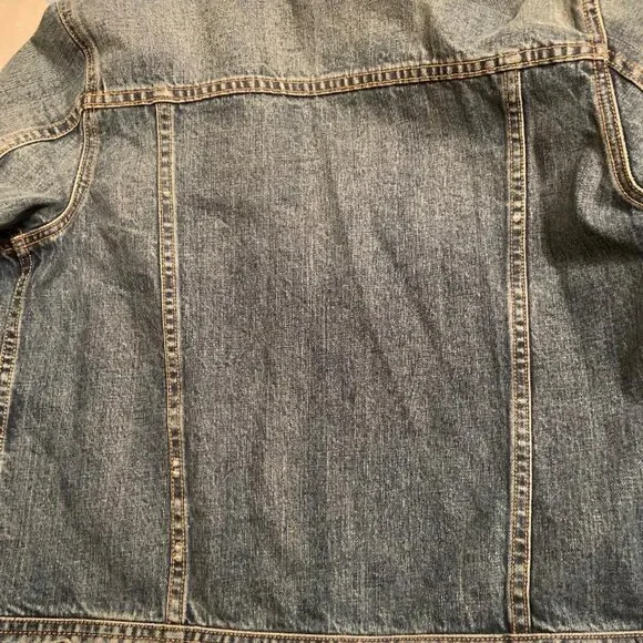 Rag & Bone Jean Denim Jacket with Raw Hem Sleeves, S/P - Picture 6 of 6